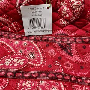 Vera Bradley large cosmetic Mesa red bag